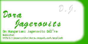 dora jagerovits business card